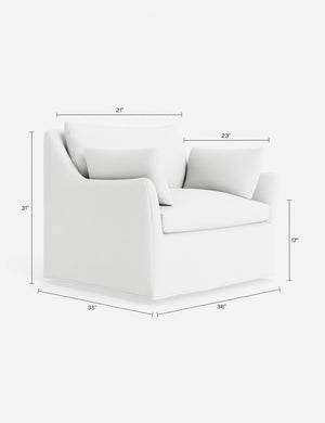 Portola Slipcover Chair : Flax Performance Cotton Weave