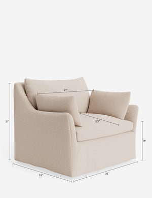 Portola Slipcover Chair : Ivory Performance Weave