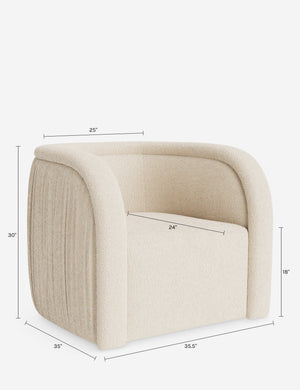 Ricci Swivel Chair : Terracotta Linen Weave