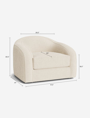 Shaw Accent Chair : Taupe Performance Velvet