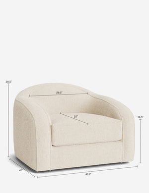 Shaw Accent Chair : Natural Performance Striated Velvet