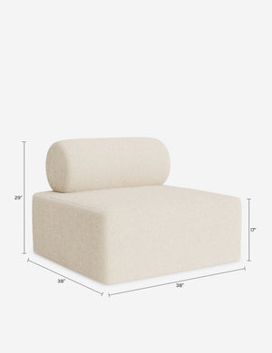 Sloman Modular Armless : Cream Performance Basketweave