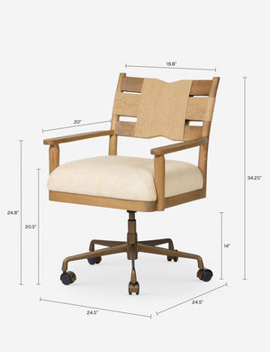 Tova Desk Chair by Amber Lewis x Four Hands : Natural