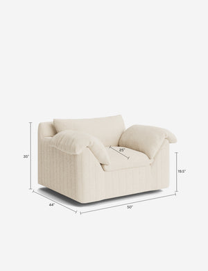 Yucca Swivel Chair by Carly Cushnie : Navy Performance Linen