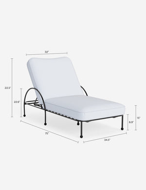 Lanata Outdoor Chaise : Green Stripe