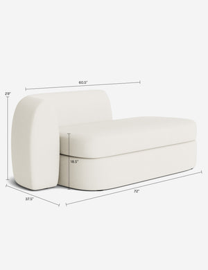 Buckley Chaise : Charcoal Performance Linen