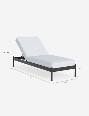 Leni Outdoor Chaise : White Sunbrella Canvas