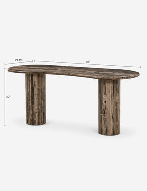 Carlo Desk : Brown Marble