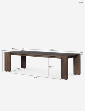 Boone Outdoor Dining Table : Bronze / 86