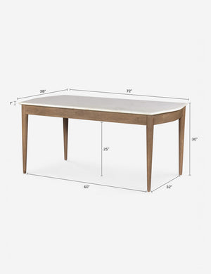 Denison Dining Table : White Marble