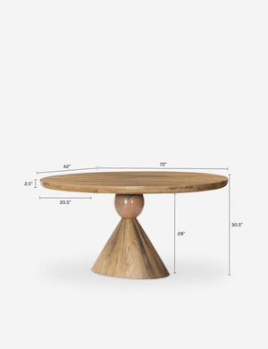 Jasmine Oval Dining Table : Natural
