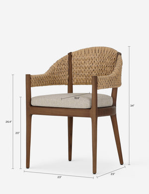 Atti Outdoor Dining Arm Chair : Natural