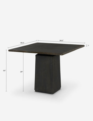 Kelda Square Outdoor Dining Table : Bronze