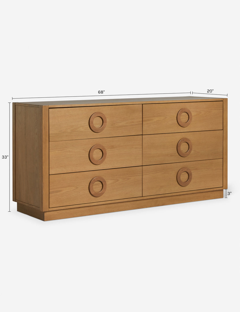 dresser 6 Wick 6-Drawer in Natural step hand badge-bestseller Size:34/2XS Strawberry Tee Dress –