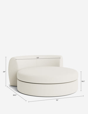 Buckley Modular Media Lounger : Sesame Linen Weave