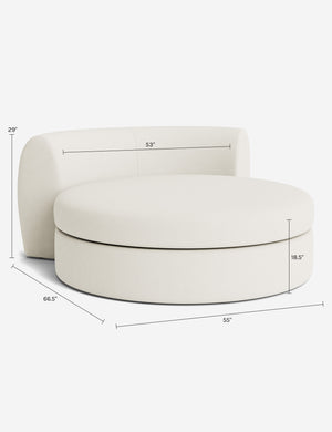 Buckley Modular Media Lounger : Saffron Faux Mohair