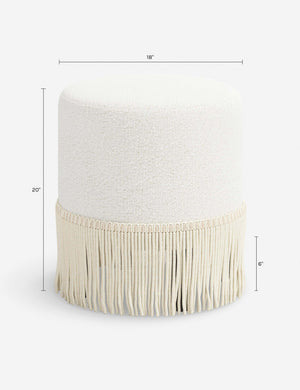 Alair Round Ottoman : Citronella Velvet