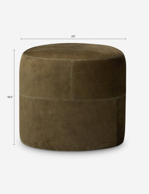 Camino Round Ottoman by Amber Lewis x Four Hands : Olive