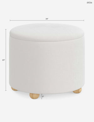 Kamila Storage Ottoman : Army Performance Basketweave / 24