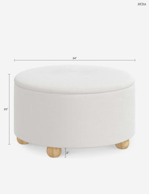 Kamila Storage Ottoman : Army Performance Basketweave / 24