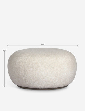 Katz Outdoor Round Ottoman : Natural