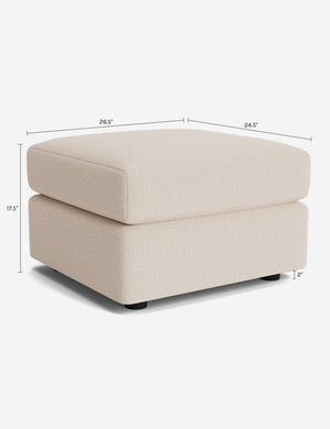 Masera Ottoman : Terracotta Linen Weave