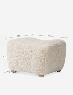 Oslo Ottoman by Amber Lewis x Four Hands : Beige Shearling