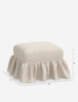 Tufts Ottoman : Caramel Vintage Velvet