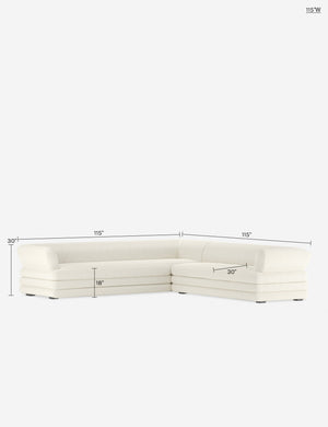 Babs Corner Sectional Sofa by Sarah Sherman Samuel : Brown Boucle / 115