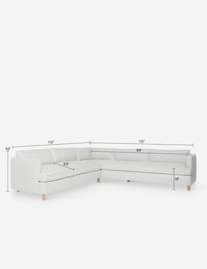 Belmont Corner Sectional Sofa by Ginny Macdonald : Taupe Boucle