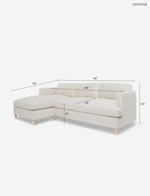 Belmont Sectional Sofa by Ginny Macdonald : Goldenrod Plush Velvet / Right-Facing