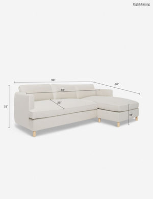Belmont Sectional Sofa by Ginny Macdonald : Goldenrod Plush Velvet / Right-Facing
