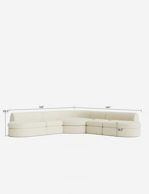 Buckley Modular Corner Sectional Sofa : Tobacco Performance Striated Velvet