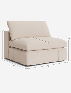 Capella Modular Armless : Ivory Modern Boucle