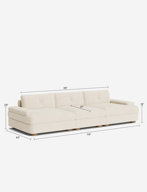 Hill Modular Sofa : Ivory Modern Boucle