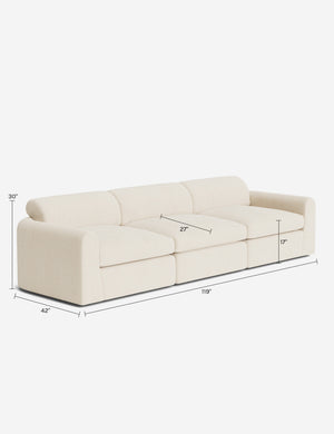 Kingaby Modular Sofa : Chocolate Performance Linen