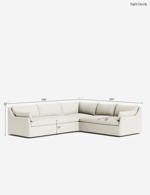 Portola Luxe Depth Slipcover Corner Sectional Sofa : Sage Performance Striated Velvet / Right-Facing