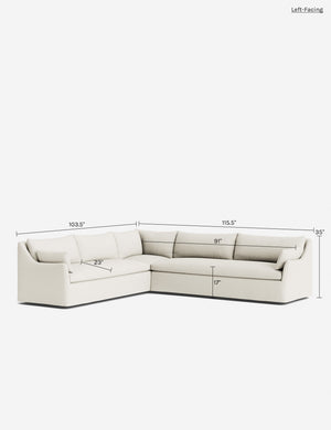 Portola Slipcover Corner Sectional Sofa : Lavender Vintage Velvet / Right-Facing