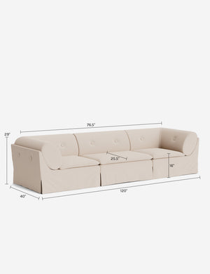 Trudy Modular Sofa by Sarah Sherman Samuel : Mushroom Performance Weave