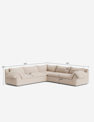Yucca Corner Sectional by Carly Cushnie : Goldenrod Plush Velvet