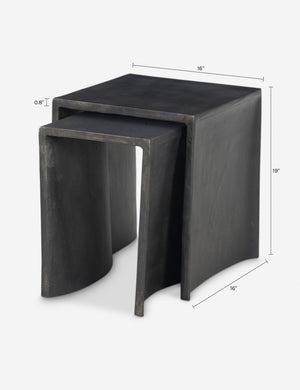 Marieke Outdoor Nesting Side Tables (Set of 2) : Bronze