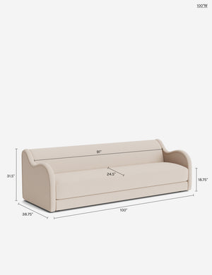 Amsterdam Sofa : Sand Vintage Velvet / 71