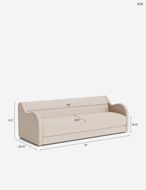 Amsterdam Sofa : Sand Vintage Velvet / 71