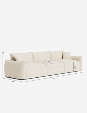 Balmer Modular Sofa : Ivory Modern Boucle