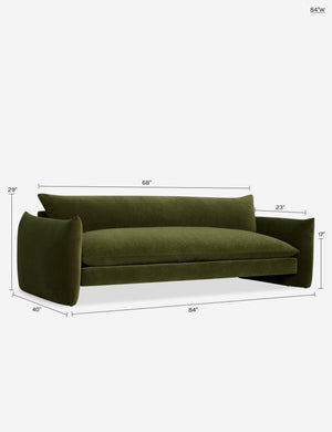 Open Box: Banks Sofa, Loden Velvet 84