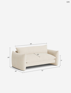 Banks Sofa : Taupe Performance Velvet / 96
