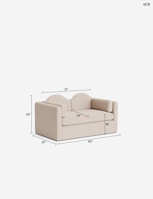 Bernadette Sofa by Sarah Sherman Samuel : Apricot Mini Corduroy / 60