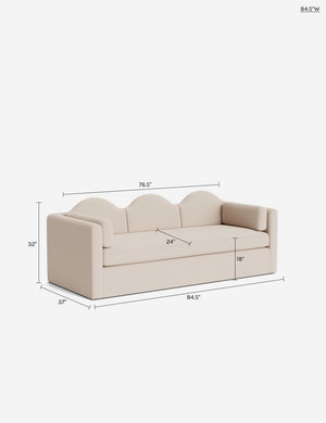 Bernadette Sofa by Sarah Sherman Samuel : Apricot Mini Corduroy / 60