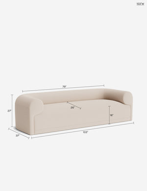 Carson Sofa : Sky Blue Classic Velvet / 103