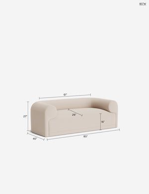 Carson Sofa : Sky Blue Classic Velvet / 103